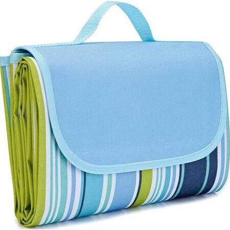 Large 80"x 60" Beach Blanket, Outdoor Picnic Blankets, Waterproof Sandproof Portable Blankets, Foldable and Lightweight for Spring Summer Camping, Beach, Park (Blue)